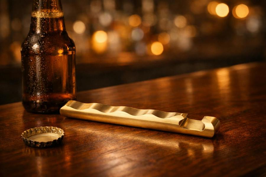 Breed Wave Bottle Opener - Gold - BRDWAVE-04