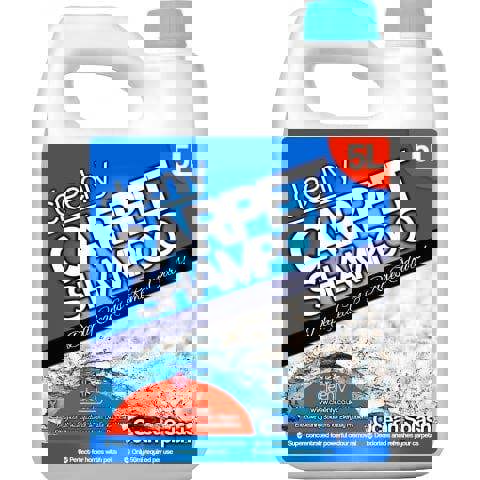 Cleenly Carpet Shampoo Cleaner Solution (5 litres) - Ocean Splash Fragrance - Safe for All Carpet Cleaning Machines