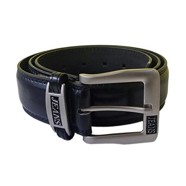 Duke Mens D555 Kenny Bonded Leather Buckle Waist Belt - Black - 