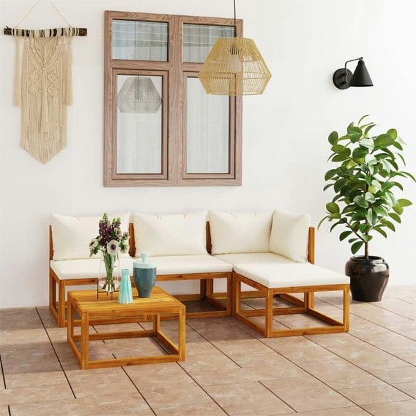 Berkfield 5 Piece Garden Lounge Set with Cushions Solid Wood Acacia (UK/IE/FI/NO only)