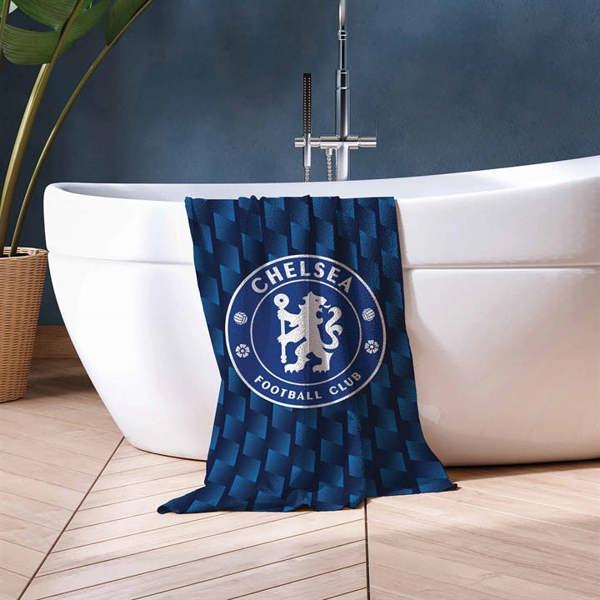 Chelsea FC Pattern Towel, Bedroom, Sports, Gift