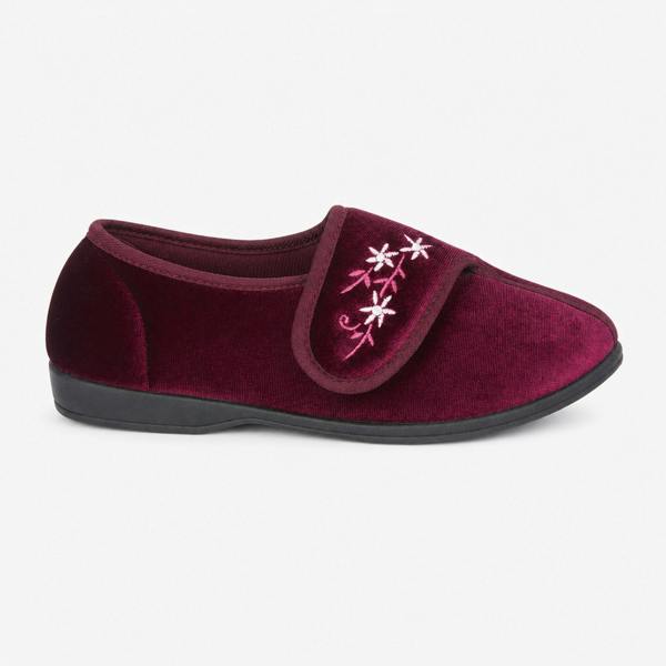 Jo & Joe VERONICA Touch Fasten Slippers   in  Red