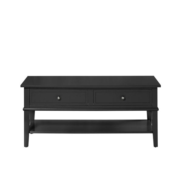 Dorel Home Franklin Coffee Table with 2 Drawers Black