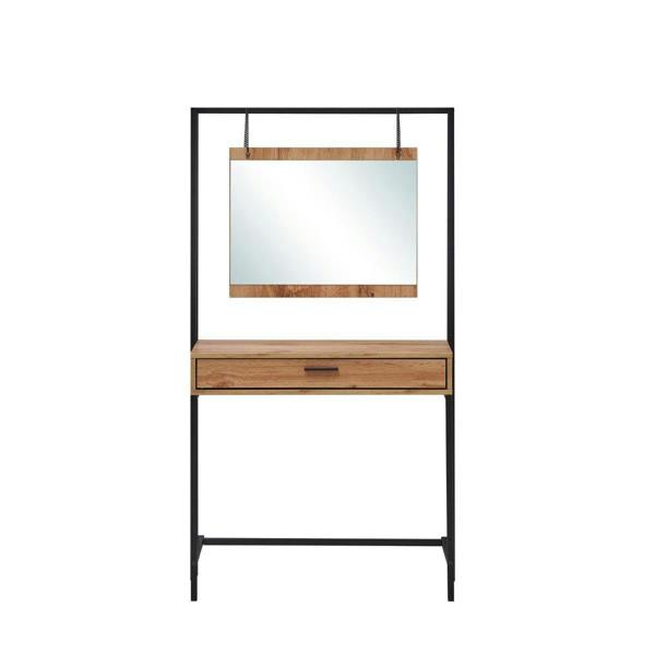 Timber Art Design Zahra Urban Bedroom Dressing Vanity Makeup Table Mirror & Drawer