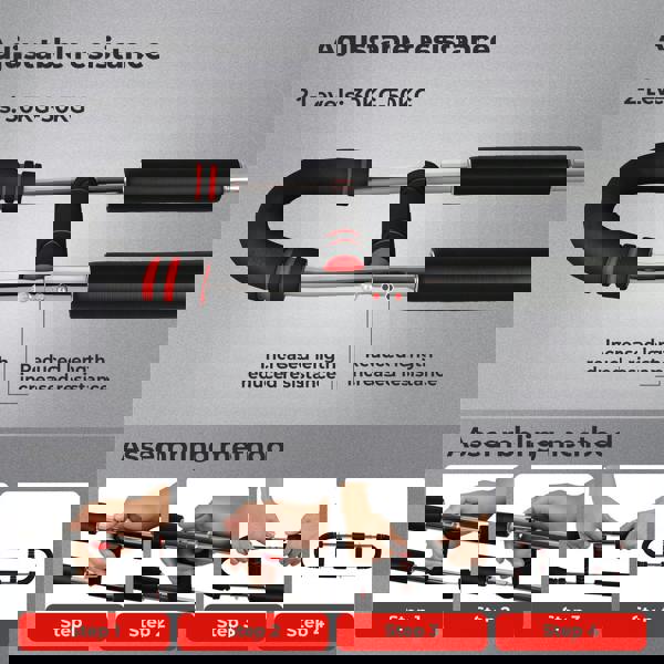 Centra Shaker Twister Arm Trainer Chest Expander Bar Arm Exerciser Adjustable