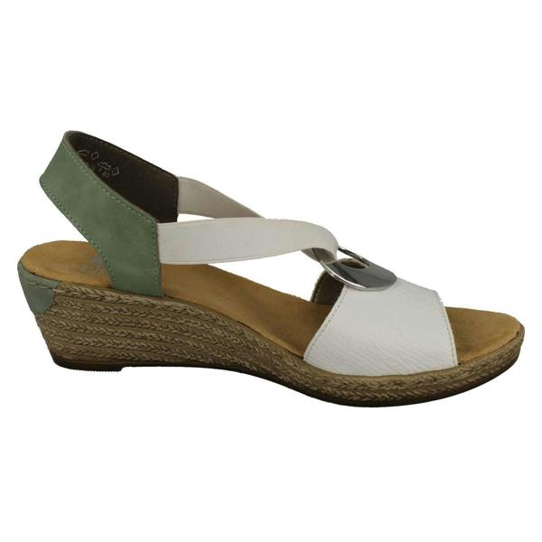 Rieker Ladies Rieker Wedge Heeled Sandals 624H6