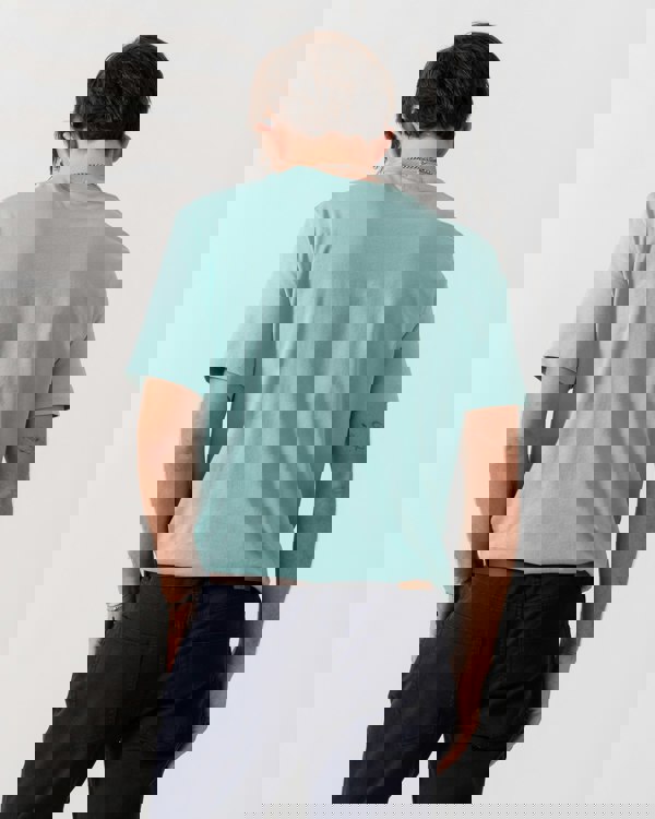 GANT Mens Regular Fit Short Sleeve Shield Logo T-Shirt - 323 Muted Turquoise back