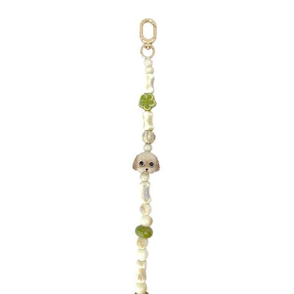 Nimmy Friends Nimmy Big Eye Cute Pet Teddy Mobile Phone Chain Bag Charm Ceramic Bracelet Brown - N-XDY-SL-014