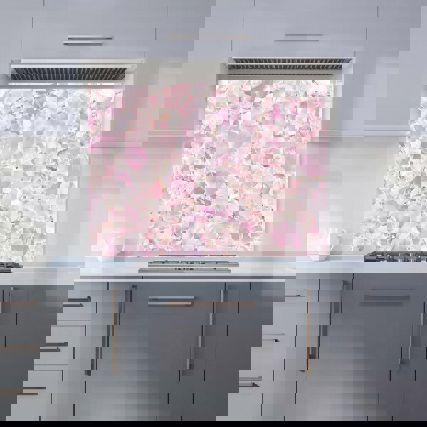 Warren Reed - Designer Light Pink Quartz Effect Kitchen Splashback