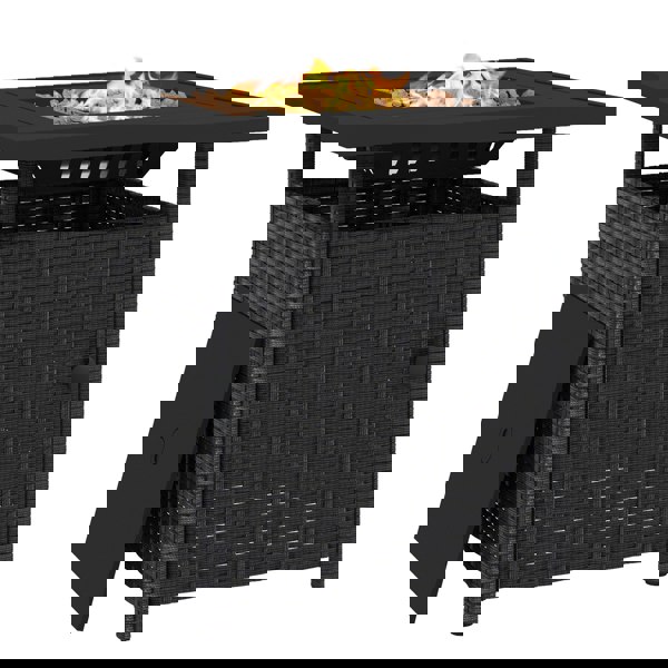 Rattan Gas Fire Pit Table