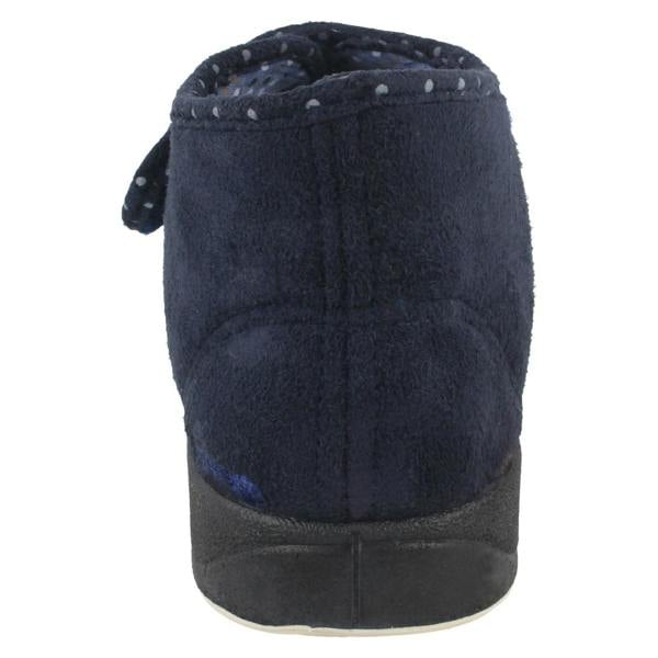 Padders Ladies Padders Wide Fitting Boot Style Slippers Cherish