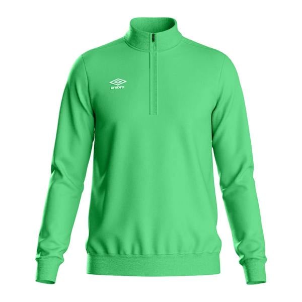 Umbro Mens Club Essential Half Zip Sweatshirt - Emerald - 