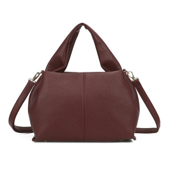 Kitise Lightweight Pebble Grain Satchel Crossbody Shoulder Bag