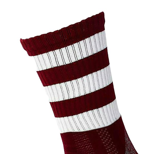 Precision Unisex Adult Pro Hooped Football Socks - Maroon/White