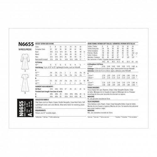 New Look Sewing Pattern 6655, Dresses for Women, A (6-8-10-12-14-16-18) - Intermediate