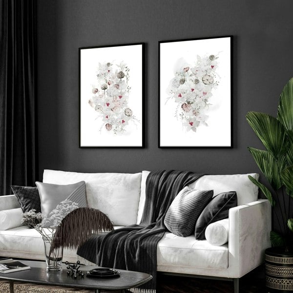 Botanicals art | Set of 2 wall art prints