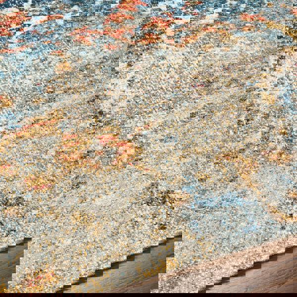 Livabliss Huntington Beach-Modern Blue Yellow Orange In- & Outdoor Rug