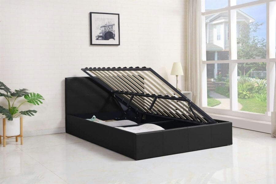 Kosy Koala Ottoman Storage Bed black 3ft single leather bedroom furniture