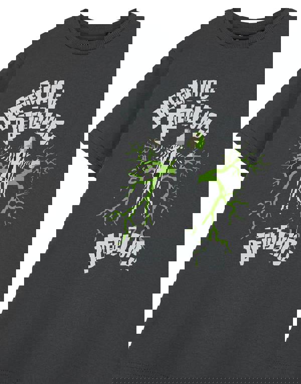 Beetlejuice Unisex Kids Grey Beetlejuice Beetlejuice Beetlejuice Short Sleeved T-Shirt