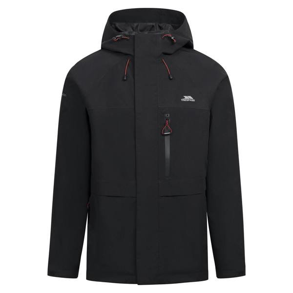 Trespass Mens Carnish Waterproof Jacket - Black - 