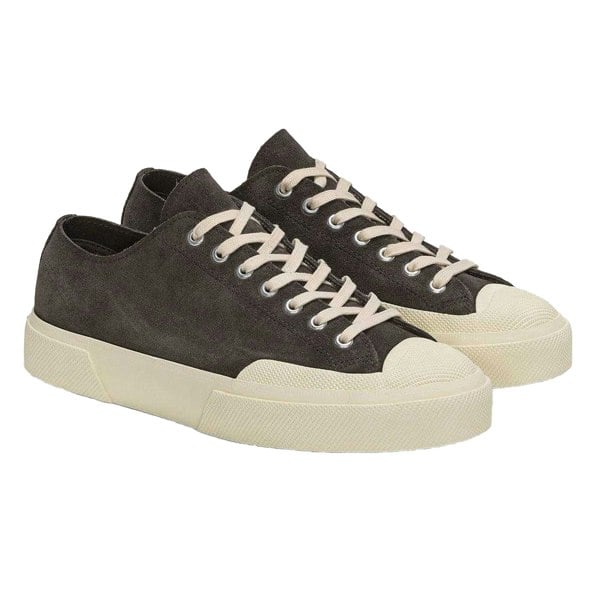 Superga Womens Flesh Out Suede Work Trainers - Volcanic Ash/Off White