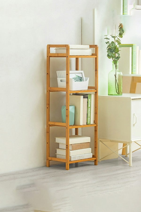 Living and Home 4 Tier Wood Audriel Bookcase