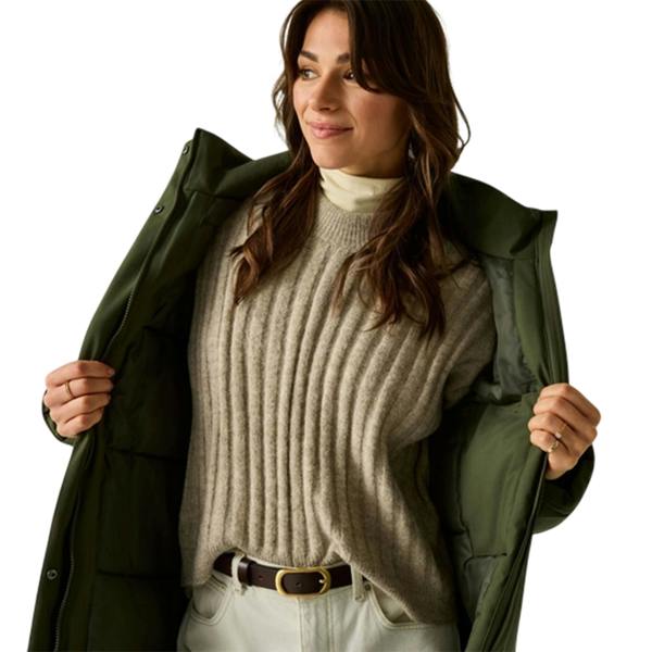 Regatta Womens/Ladies Janna Waterproof Long Length Insulated Jacket - Dark Khaki - 