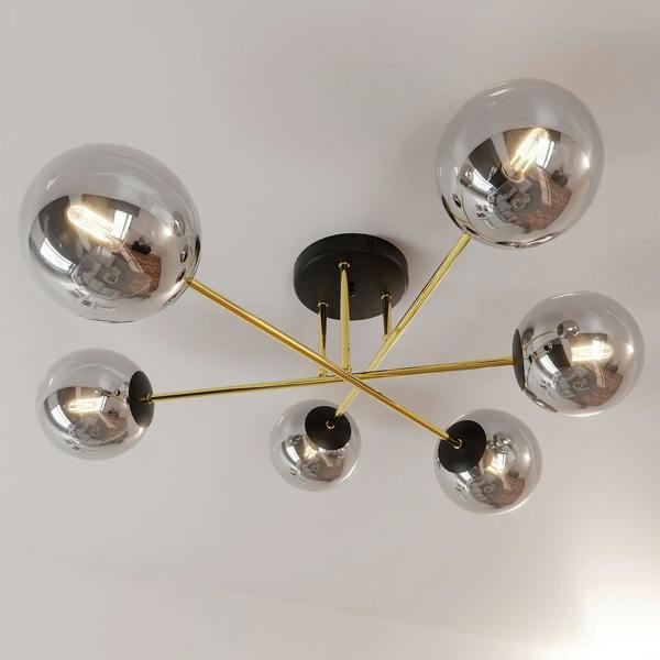 Emibig MAGNUM Ceiling lamp  2 x E14  Black, gold with Graphite Shade