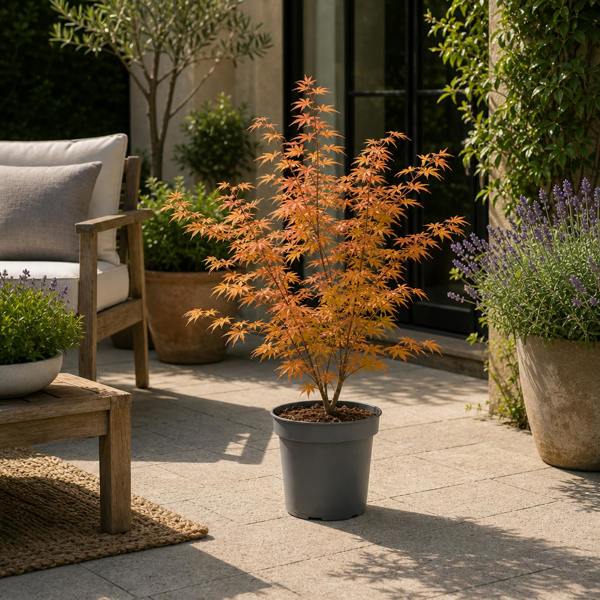 3L Acer Orange Leaf in Pot Outdoor Tree for Patio & Garden