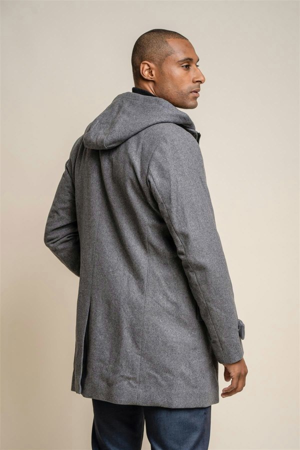 Michigan slate long coat back