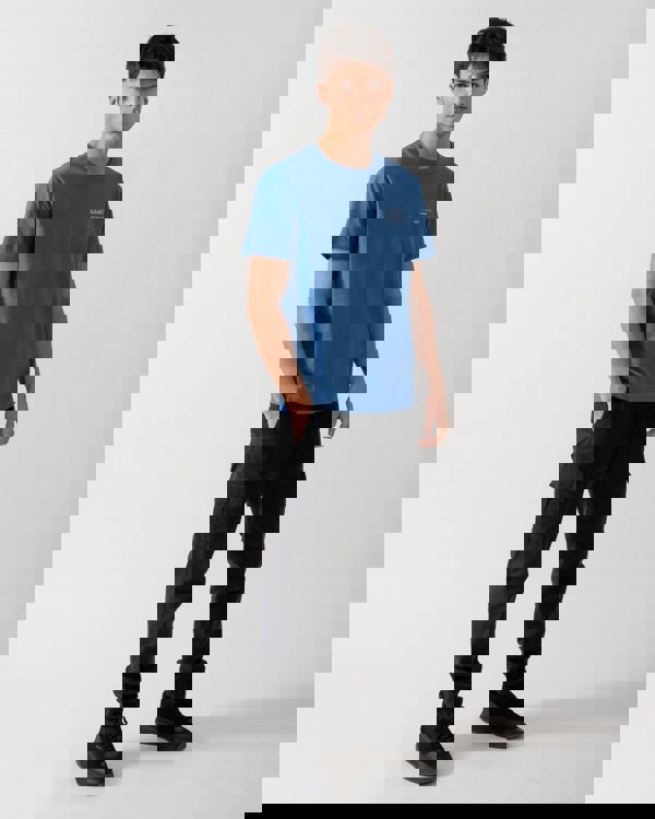 GANT Mens Small Graphic Short Sleeve T-Shirt - 407 Rich Blue