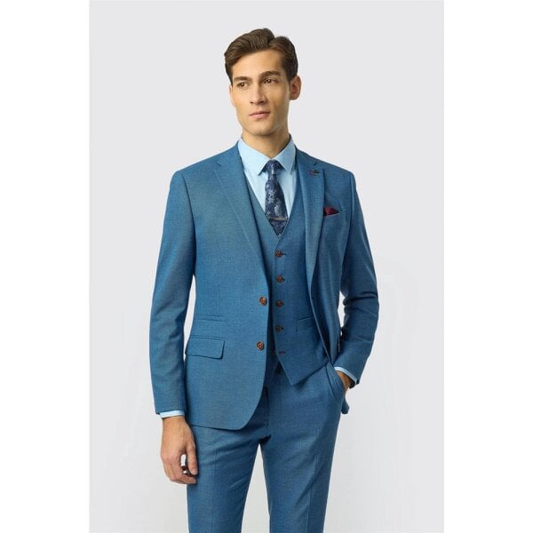 Antique Rogue Slim Fit Blake Blue Texture Jacket
