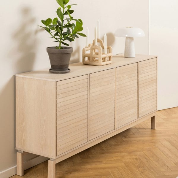 Furniture To Go Linley 4 Door Sideboard in White Oak