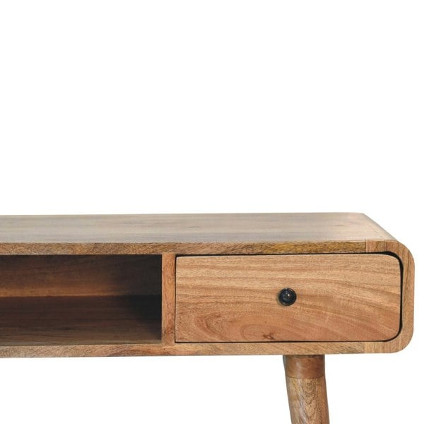 Artisan Furniture Curved Oak-ish Writing Desk
