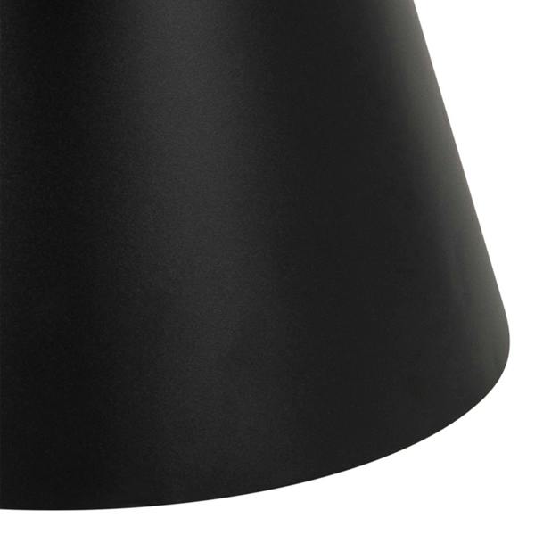 Wyld Haus Hamburg Round Black Ceramic Coffee Table Steel Pillar Base