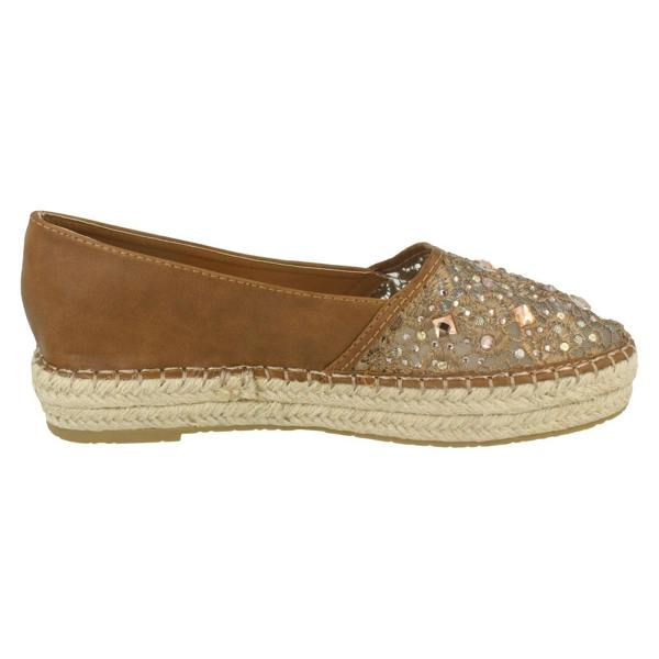 Savannah Ladies Savannah Slip On Espadrille Casual Pumps