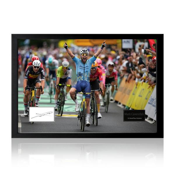 Mark Cavendish Signed Cut Iconic Frame