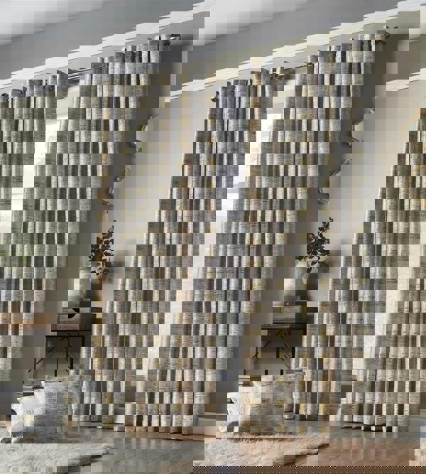 Luxury Living Reflect Jacquard Fully Lined Ready Made Ring Top Curtains