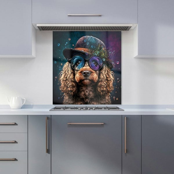 Warren Reed - Designer Cockapoo Dog Face Splashart Kitchen Splashback