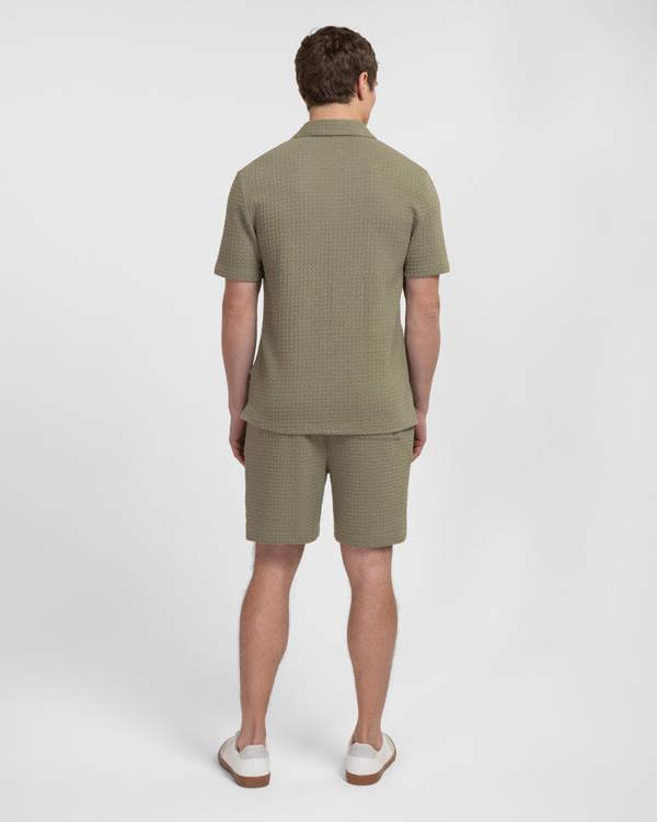 Steel & Jelly Leyton - Check Texture Jersey Short Sleeve Shirt