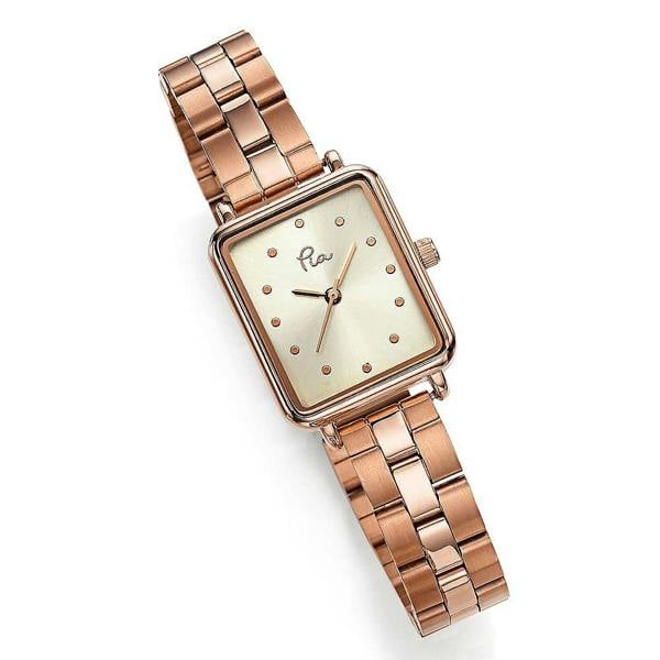Pia Time After Time Rose Gold-Tone Watch, Rose Gold-Tone Link Bracelet