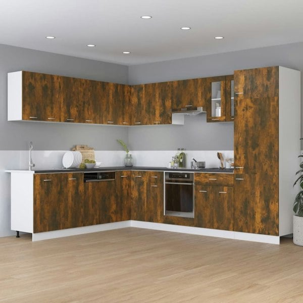 Berkfield Drawer Bottom Cabinet Smoked Oak 60x46x81.5 cm Engineered Wood