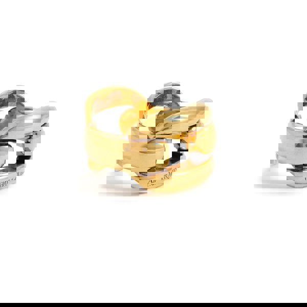 Alexander McQueen gold tone peak chain ring