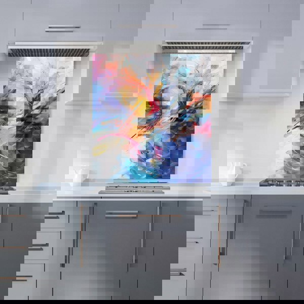 Warren Reed - Designer Serene Explosion: Calm Amidst Colours Kitchen Splashback