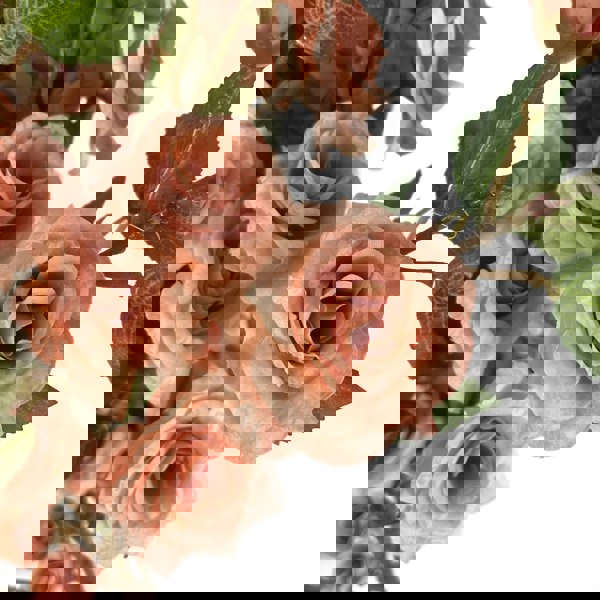 Leaf Pack of 6 x 90cm Artificial Pink Rose Stem