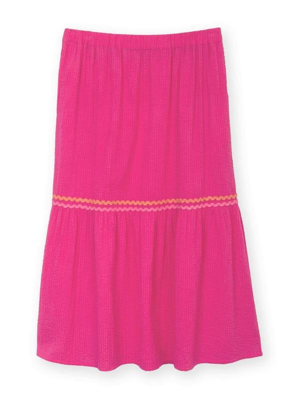 Kite Womens Organic Chickerell Seersucker Skirt Beetroot