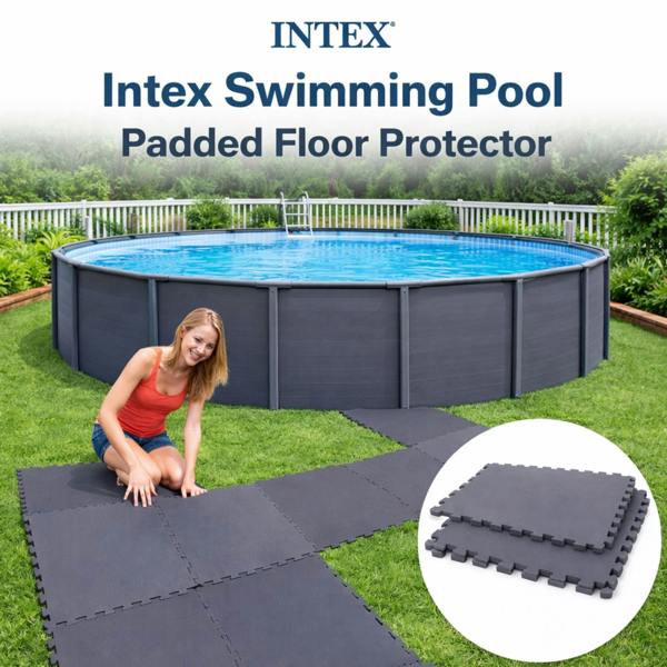smartbies Intex Interlocking Padded Floor Protectors Pool Mat 8 Piece Set