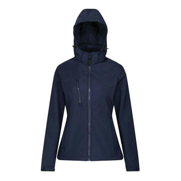 Regatta Womens/Ladies Venturer Hooded Soft Shell Jacket - Navy
