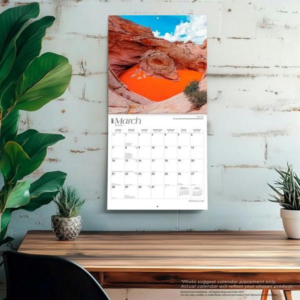 Wild & Scenic, Utah Calendar 2027, Wall Calendars, Month To View, Travel, Gift