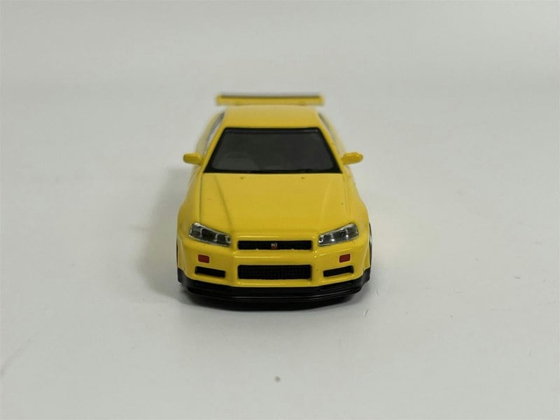 Mini GT Nissan Skyline GTR R34 V Spec Lightning Yellow RHD 1:64 Scale - MGT00762R